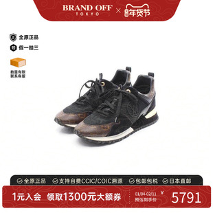 中古LV路易威登女A级95新sneakers运动鞋涂层/防水帆布鞋棕色