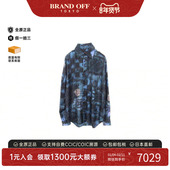 中古LV路易威登男A级95新tops上衣丝绸上衣蓝色