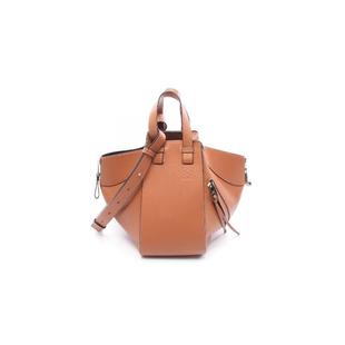 中古Loewe羅意威女包A級95新hammock吊床包牛皮手提包棕色