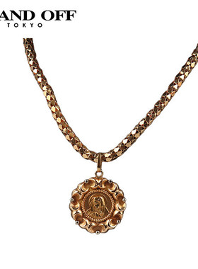 中古「95新」日本进口商品18k古董吊坠项链18K黄金63cm