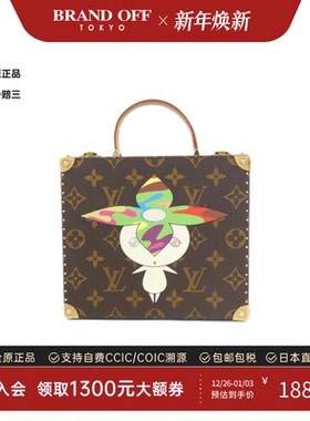 中古LV路易威登女包A级95新Hard Case 2003SS老花手提包BRANDOFF