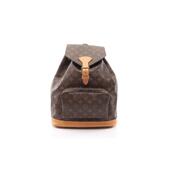 中古LV路易威登女包B级9新Montsouris GM帆布双肩包棕色
