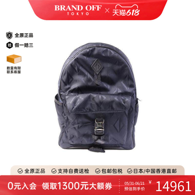 中古Dior迪奥男包A级95新Backpack背包尼龙斜挎包黑色正品时尚