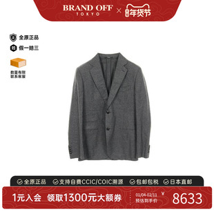 中古Hermes爱马仕男A级95新tailored jacket修身夹克羊毛外套灰色