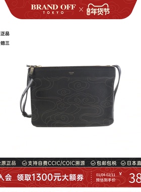 中古CELINE赛琳女包B级9新Large Trio小羊皮斜挎包