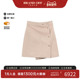 中古Hermes爱马仕女A级95新skirt裙子牛皮裙子粉色