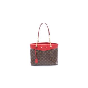 中古LV路易威登女包A级95新Pallas传奇包涂层/防水帆布托特包棕色