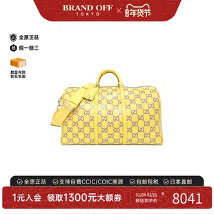 中古GUCCI古驰通用B级9新Boston Bag波士顿旅行袋斜挎包正品时尚
