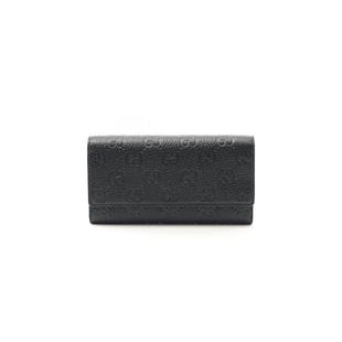 中古Gucci古驰女S级99新Bi Wallet双折长钱包长钱包 fold Long