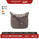 中古LV路易威登女包B级9新Bloomsbury GM涂层 防水帆布斜挎包棕色