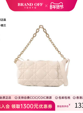 中古Dior迪奥女包A级95新Shoulder bag肩包羊皮斜挎包白色HK正品