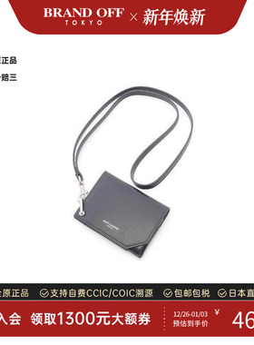中古YSL圣罗兰男S级99新card case卡包牛皮卡包黑色正品BRANDOFF