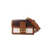 中古LV路易威登女包A级95新Dauphine达芙妮牛皮腰包棕色