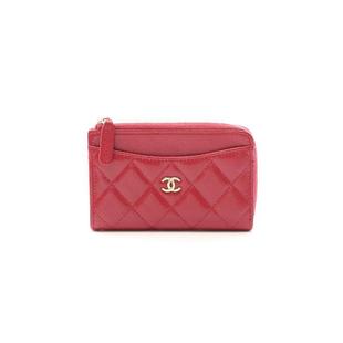 purse零钱包鱼子酱牛皮革零钱包 中古Chanel香奈儿女A级95新coin