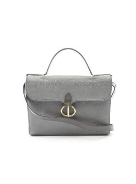 中古Dior迪奥女包B级9新Handbag手包牛皮斜挎包灰色正品BRANDOFF