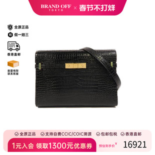 中古YSL圣罗兰女包S级99新Manhattan曼哈顿牛皮单肩包黑色正品