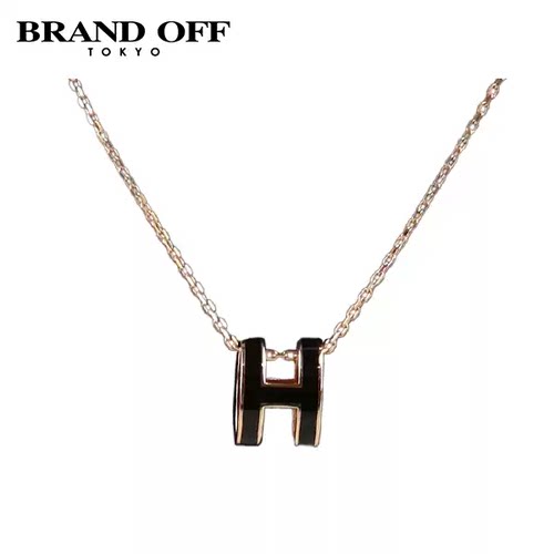 HERMES(爱马仕)项链黑色镀金