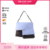 中古Celine赛琳女包B级9新shoulder肩包牛皮单肩包蓝色HK时尚 正品