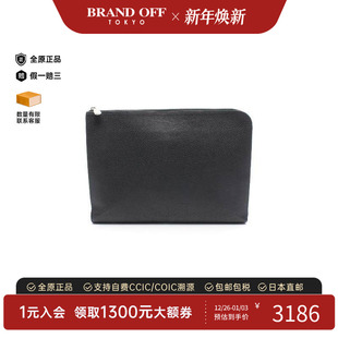 中古LV路易威登男包B级9新Clutch bag手拿包牛皮手拿包黑色正品
