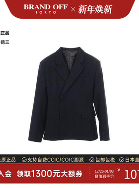 中古Hermes爱马仕男A级95新tailored jacket修身夹克羊毛外套蓝色
