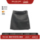 中古Hermes爱马仕女A级95新skirt裙子羊皮裙子黑色