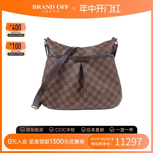 BRANDOFF 中古LV路易威登女包A级95新 Bloomsbury棋盘格斜挎包时尚