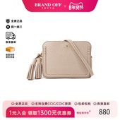 中古Kate Spade凯特丝蓓女包B级9新shoulder牛皮斜挎包浅褐色