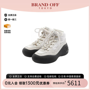 中古Chanel香奈儿女B级9新sneakers运动鞋牛皮鞋白色时尚BRANDOFF