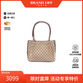 中古Gucci古驰女包B级9新handbag手提包帆布手提包浅褐色正品 时尚