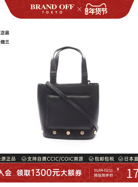 中古Ferragamo菲拉格慕女包B级9新Handbag手包牛皮斜挎包黑色正品