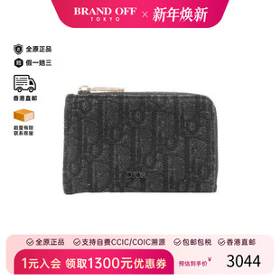 中古Dior迪奥女A级95新card case卡包牛皮卡包黑色