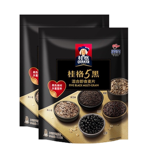 桂格五黑五润即食混合燕麦片518g代餐饱腹高纤谷物冲饮5黑5润麦片