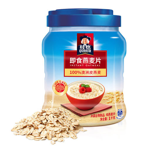 桂格即食燕麦片罐装便于保存