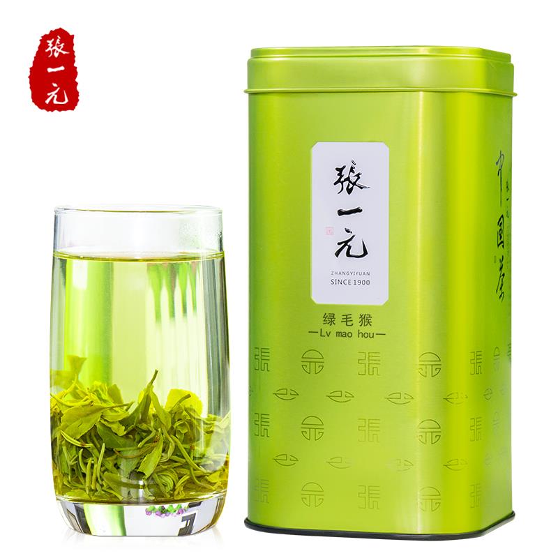 张一元官方旗舰店张一元茶叶2024新茶明前特级绿毛猴200g罐装绿茶图片
