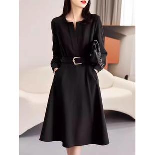 JOYIASS2025超级热门西式减龄连衣裙女士秋季加码细腰女装轻奢高