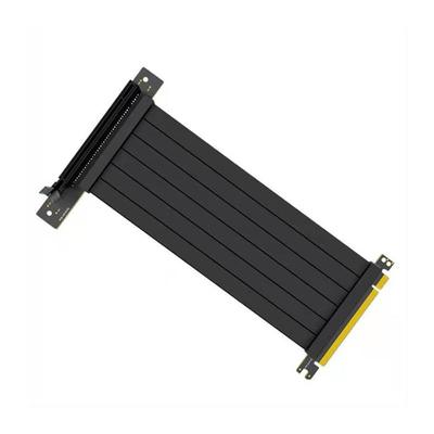 PCIE4.0X16显卡延长线黑白色90度竖平装转接板itx支架双反向高速