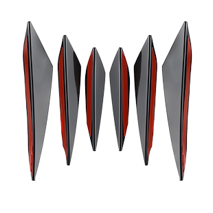 汽车改装通用保险杠防撞胶防擦胶碳纤纹月牙扰流片大包围风刀弯刀