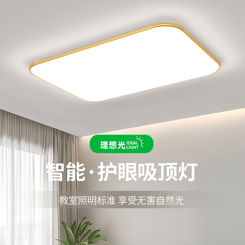 led长方形客厅灯现代简约大气家用超亮吸顶灯卧室房间餐厅阳台灯