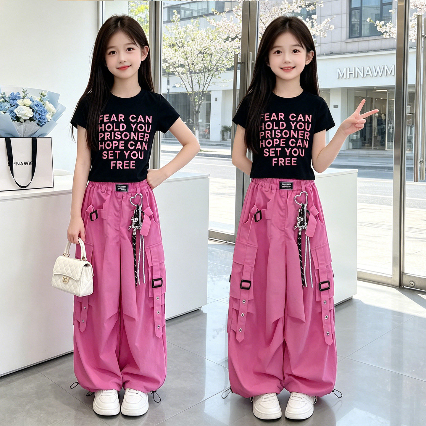 女童韩版嘻哈街舞走秀演出服