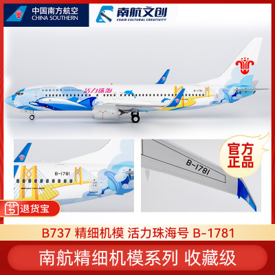 南航活力珠海号飞机模型收藏摆件