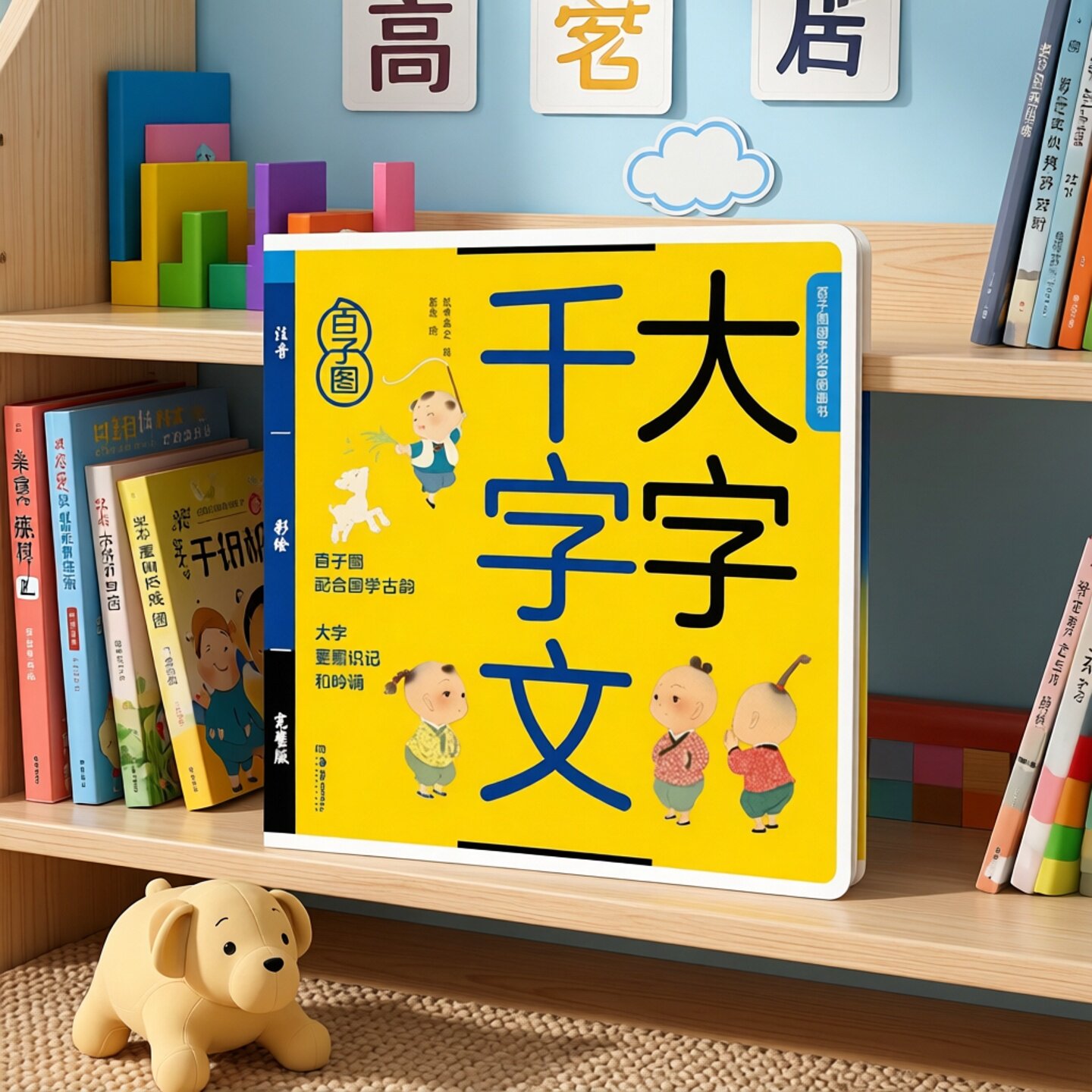 千字文大字绘本注音版三字经弟子规声律启蒙论语国学启蒙经典幼儿小学生课外阅读彩图大图大字经典书籍正版成语寓言故事纸贵满堂 - 实物图