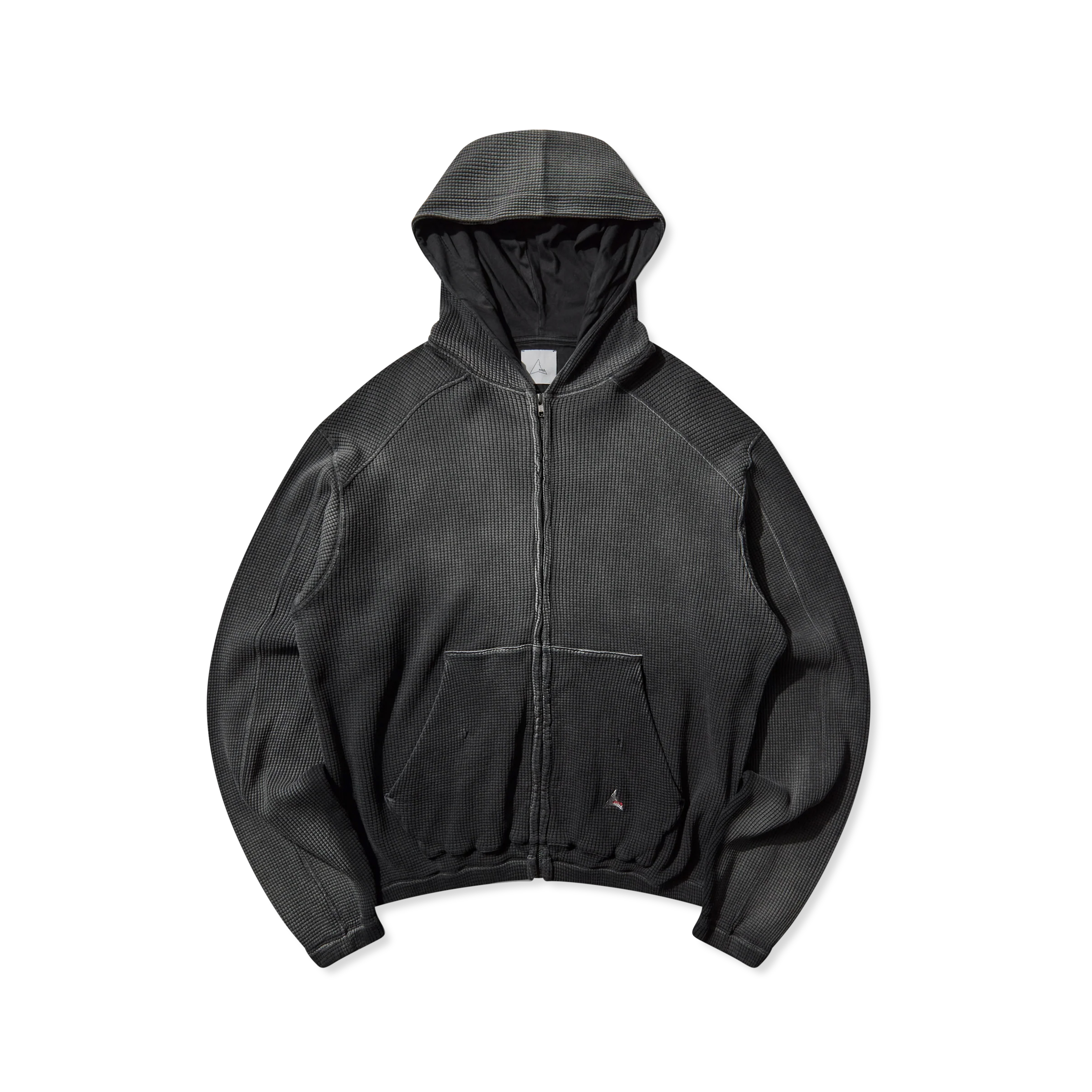 ROAAPPAREL25FW华夫格拉链衫