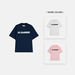 25FW SANDER JIL 胸口LOGO印花廓形纯棉T恤 秋冬新品