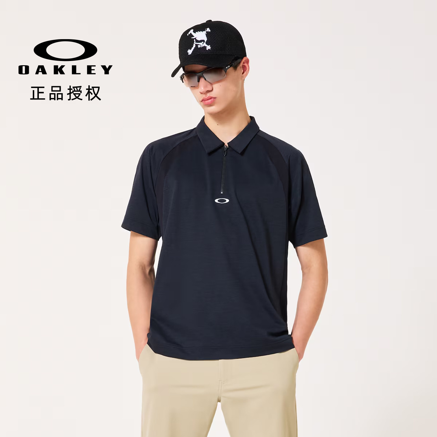 欧克利速干半拉链高尔夫Polo衫图片
