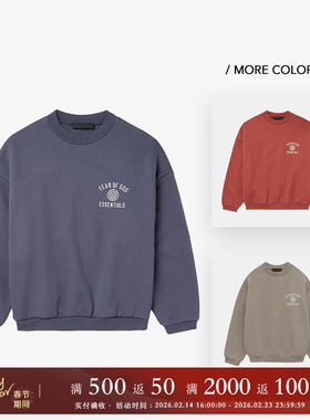 FOG Essentials 24FALL HOLIDAY 前胸撞色弧形小LOGO印花圆领卫衣
