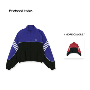 街头复古撞色条纹运动立领棒球服夹克外套 25FW protocol index