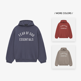 HOLIDAY 24FALL 前胸撞色弧形大LOGO印花连帽卫衣 Essentials FOG