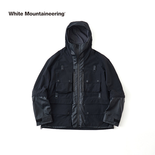 防泼水拉链拆袖 25FW白山 风壳山地派克外套 Mountaineering White