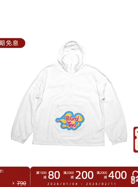 ROUND TWO 美国PARKA JACKET 秋季复古彩色LOGO设计罩衫防风夹克