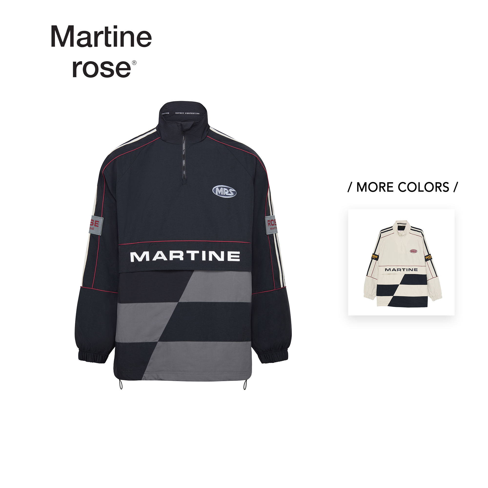 MARTINEROSE立领拼接外套